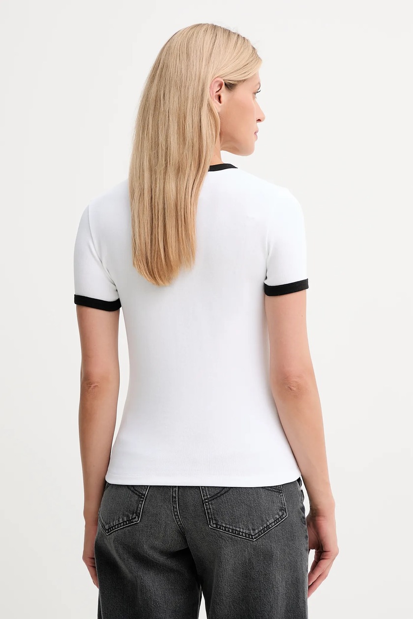 Tシャツ・カットソー KENZO Woman T-Shirt White FF52TS1564SJ 01 Boke Flower 2.0' エンブロイダリー リブ Tシャツ | ウィメンズ