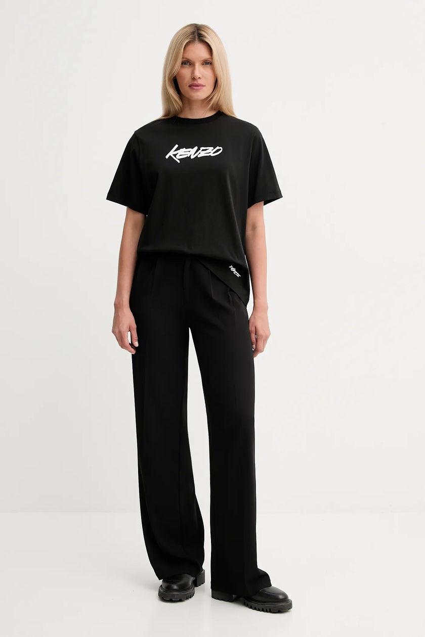 Kenzo t-shirt bawełniany Kenzo x Futura damski kolor czarny