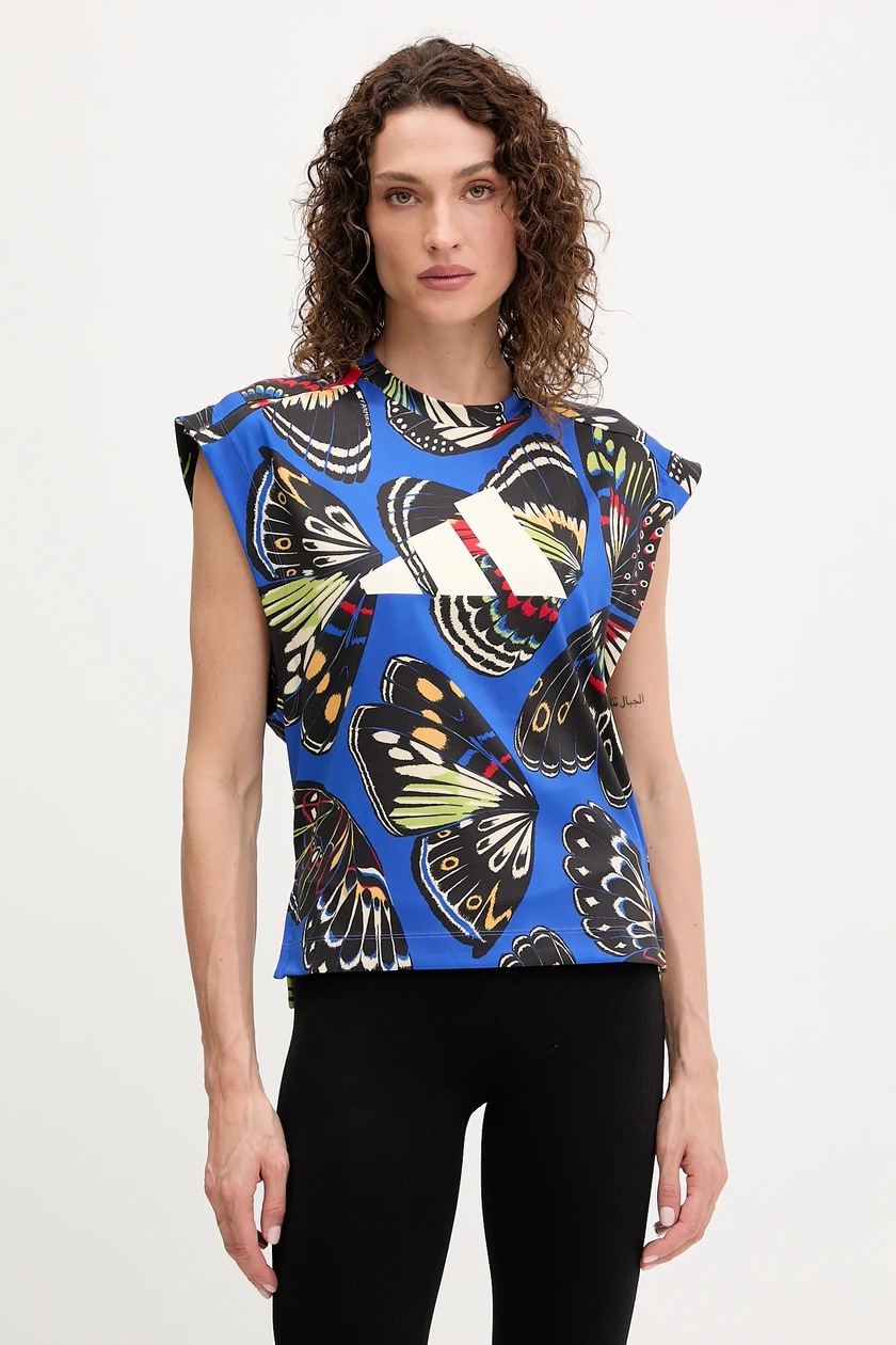 will annie Twinset top lniany kolor niebieski | Answear.com