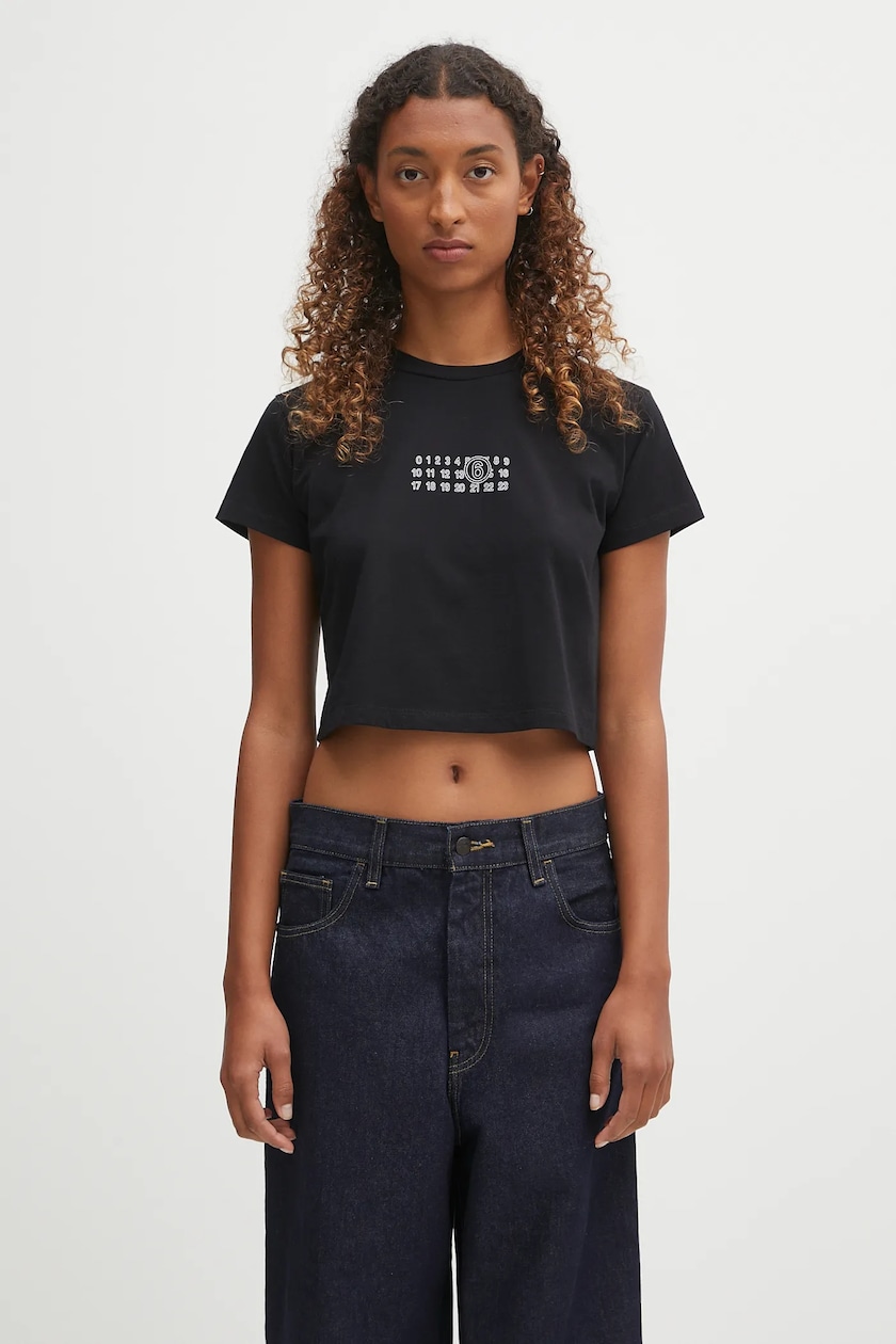 Tシャツ・カットソー MM6 MAISON MARGIELA Women Tunic Tops S52NL0069MTJ017961 Blac MM6 Maison Margiela cotton t-shirt PRM EU