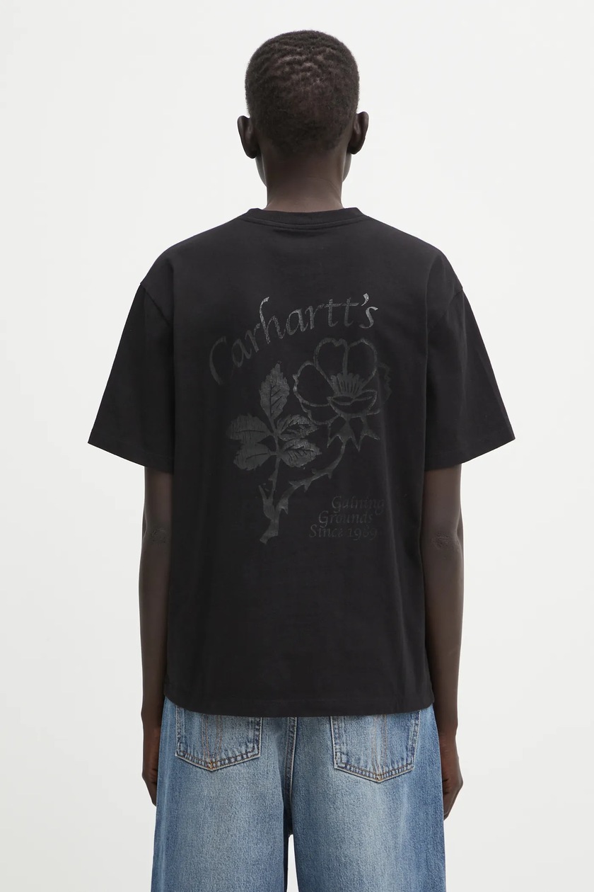 Carhartt WIP cotton t-shirt S/S Ingo T-Shirt black color I034648
