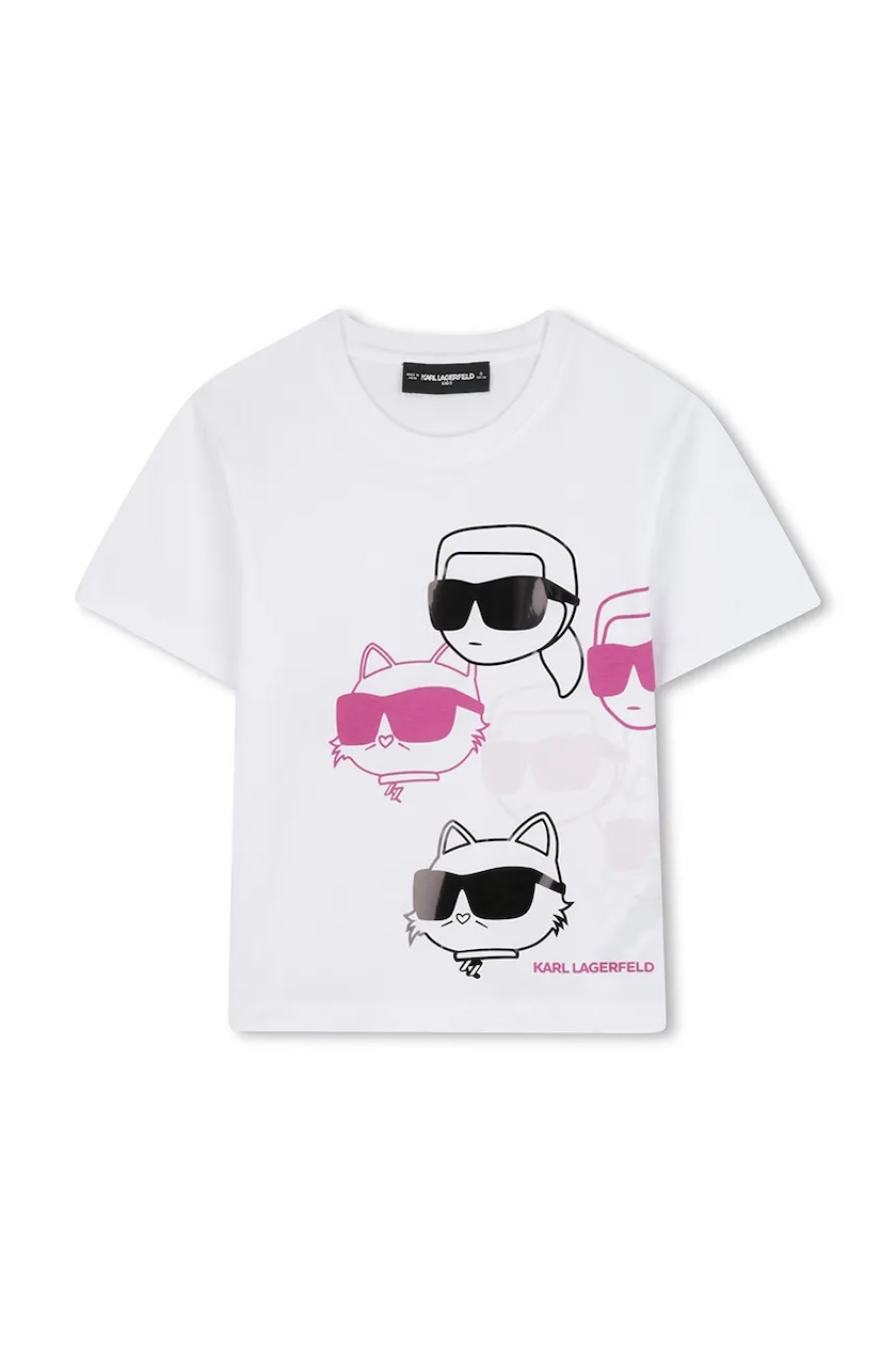 Karl Lagerfeld t-shirt in cotone per bambini