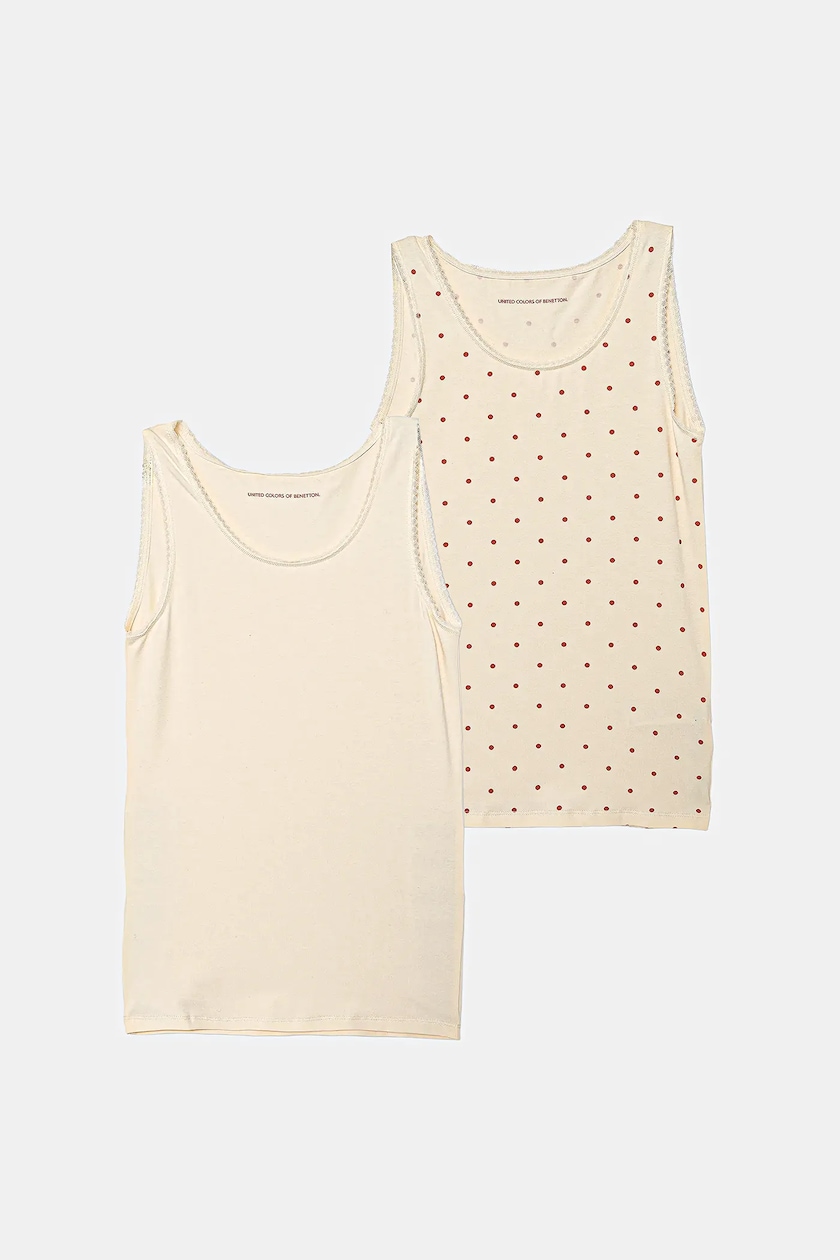 Canottiera United Colors Of Benetton Per Bambini - Cotone 100% Con Stampa Lettering - Foto 4