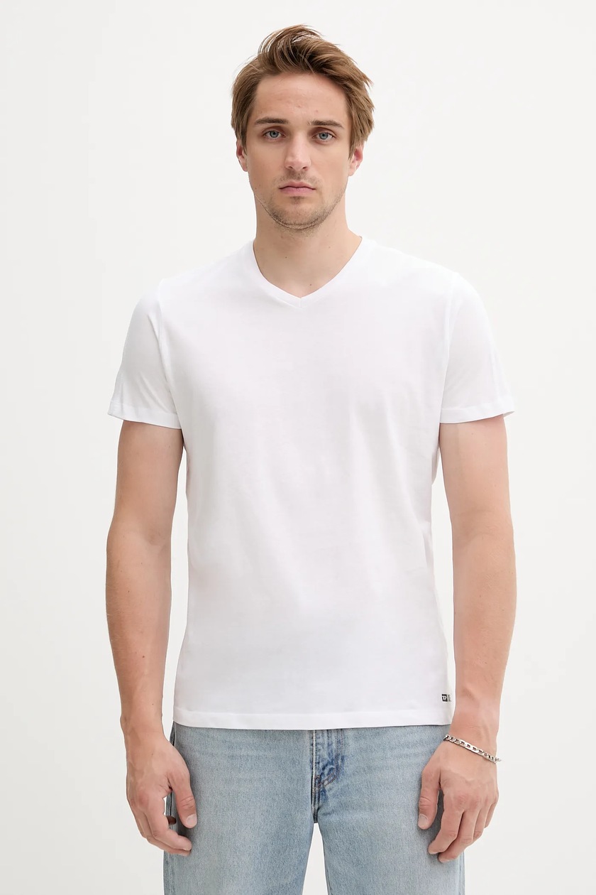 Tシャツ・カットソー DIESEL White cotton T-Miegor-K77 t-shirt (A148190SKAF 100) Men's T-shirt in mercerised cotton | White | Diesel