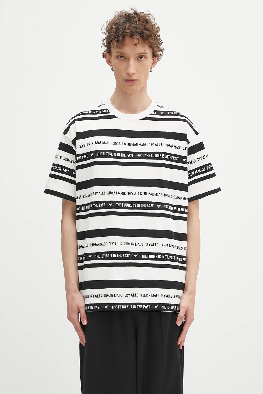 Human Made cotton t-shirt Graphic men's white color with a