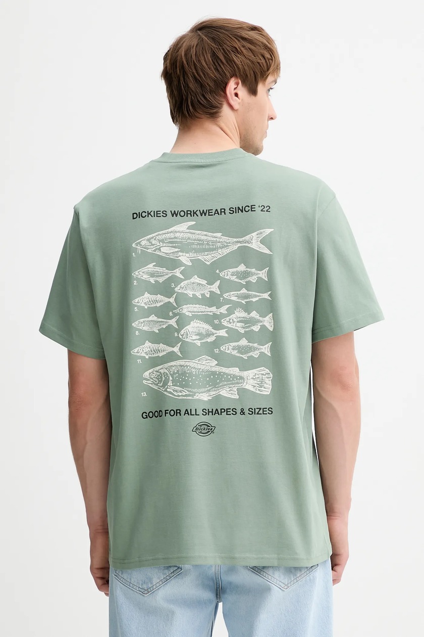 Dickies T-shirt męski kolor biały gładki DK0A4XDBWHX-WHITE