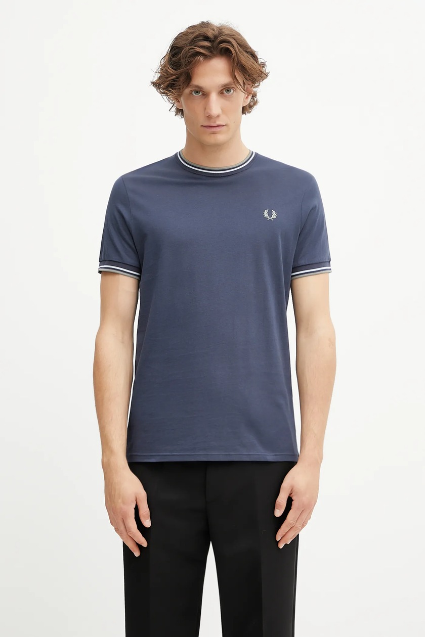 Tシャツ・カットソー A.P.C. Midnight Blue Cotton T-Shirt A.P.C. cotton t-shirt T-Shirt River PRM EU