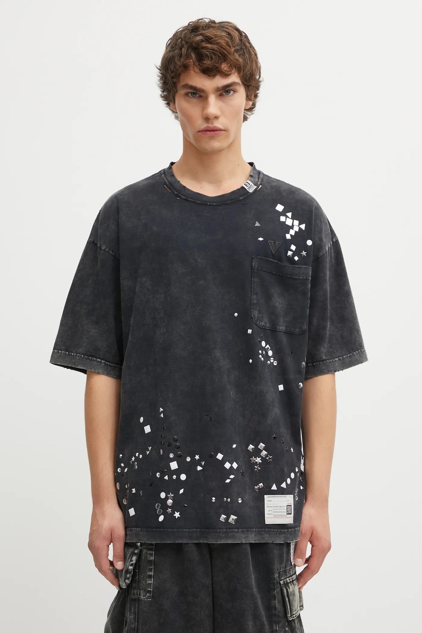 トップス Maison MIHARA YASUHIRO Distressed Tshirt Mihara Yasuhiro Distressed T-Shirt - Green | Garmentory