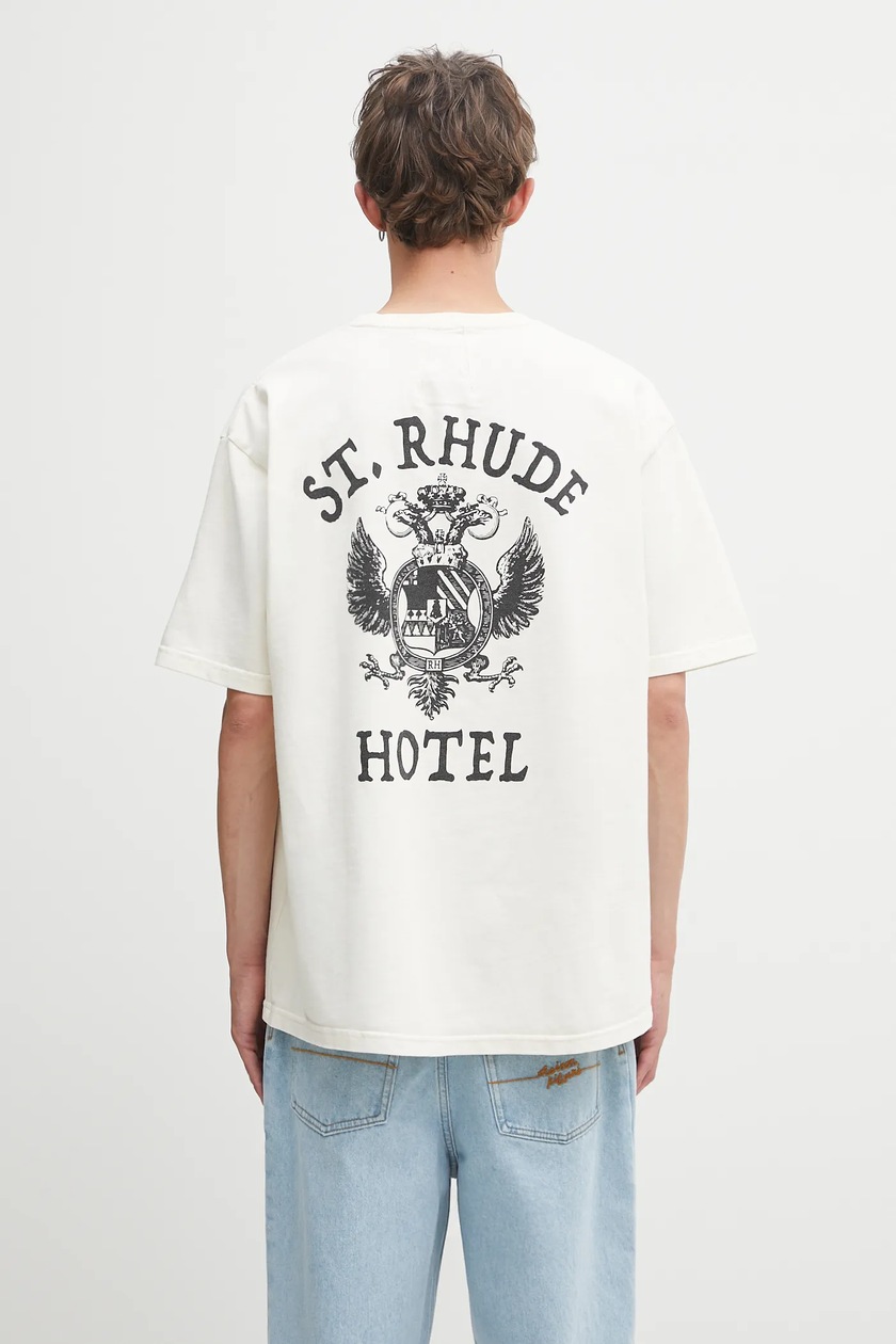 RHUDE cotton t-shirt St. Rhude Seal Tee PRM EU