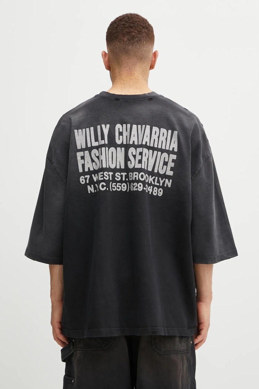 Willy Chavarria cotton t-shirt Fashion Services Buffalo black