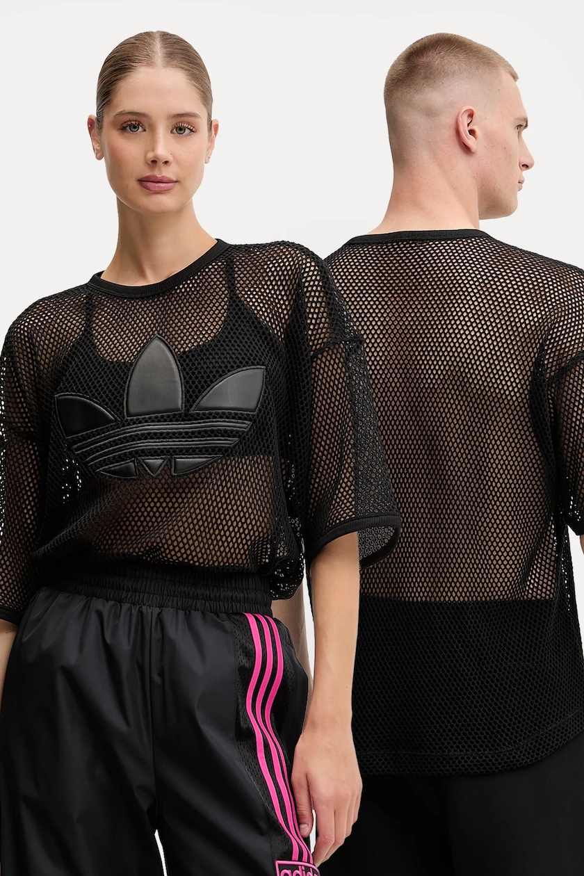 Футболка adidas Originals Pride x Jeremy Scott цвет чёрный с Футболка adidas Originals Pride x Jeremy Scott цвет чёрный с
