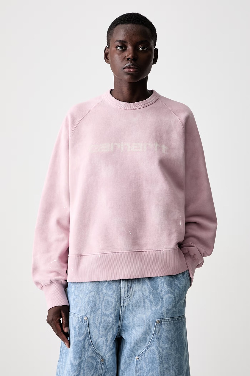 Alpha Industries sweatshirt women's pink color at PRM US