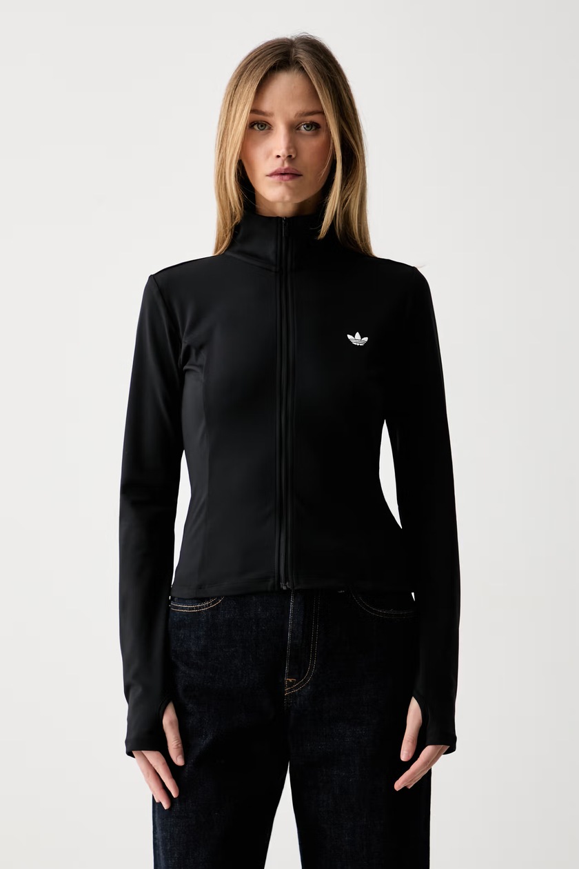 Кофта adidas Originals Firebird Tt цвет чёрный с аппликацией