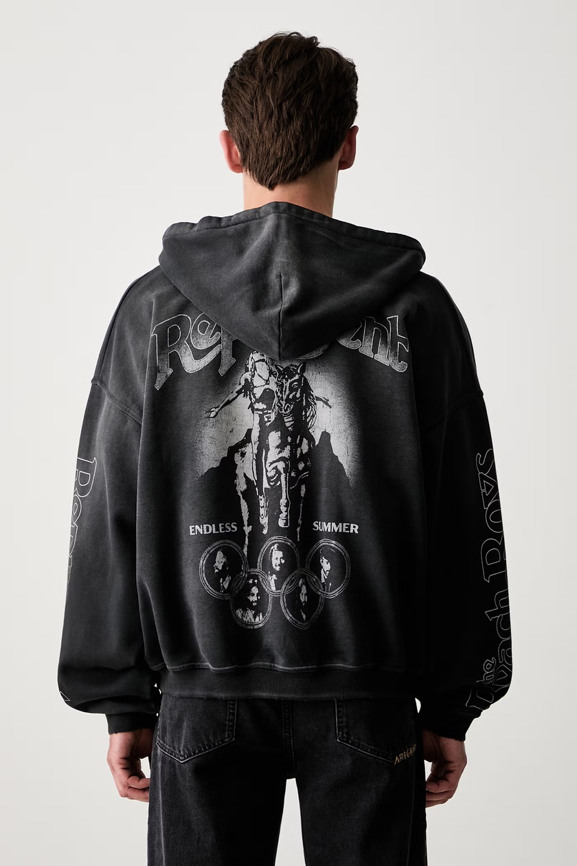 Хлопковая кофта Rick Owens Mountain мужская цвет чёрный с