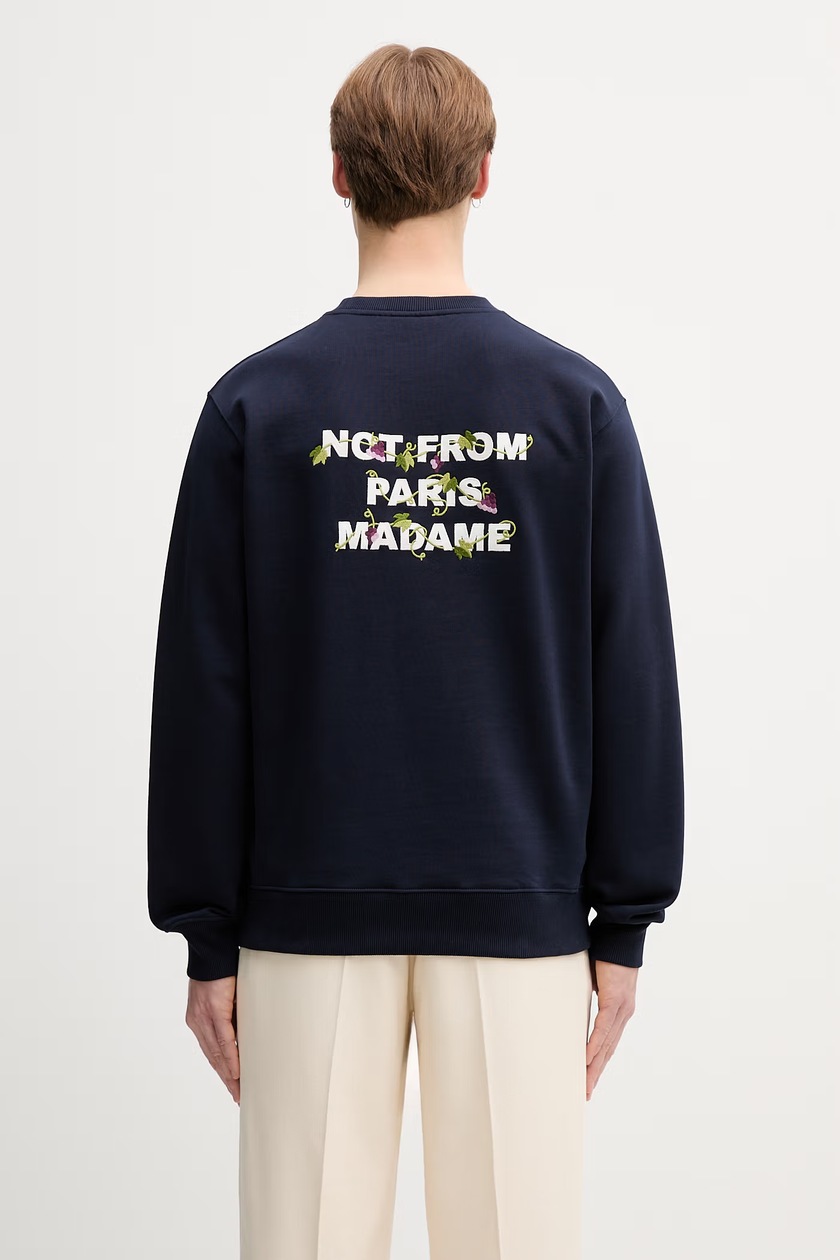 Norse Projects cotton sweatshirt Vagn Classic Crew men's navy blue