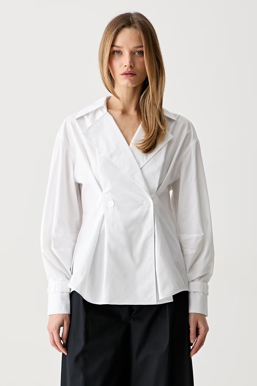 Рубашка adidas Originals Essential женская цвет белый relaxed