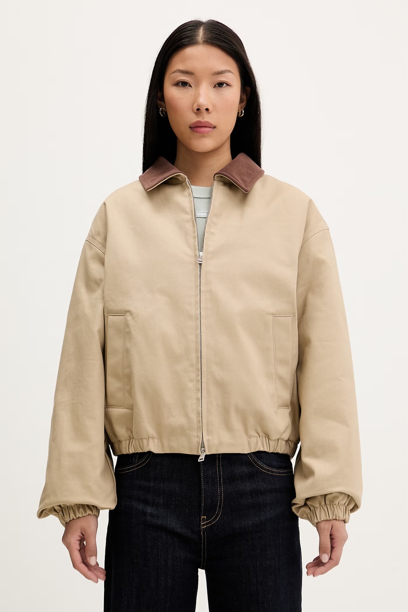 Куртка adidas Originals Woven Track Top цвет бежевый переходная
