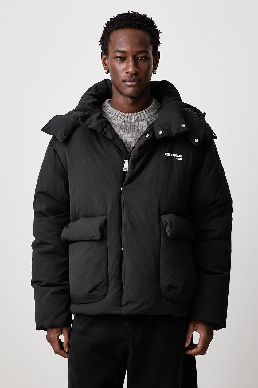 Axel Arigato down jacket Lunar black color A3131002 at PRM US