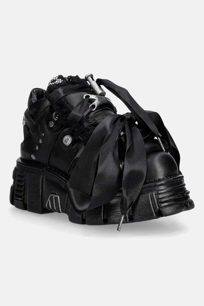 Кожаные полусапоги New Rock CRUST NEGRO IMPERFECT TANK NEGRO