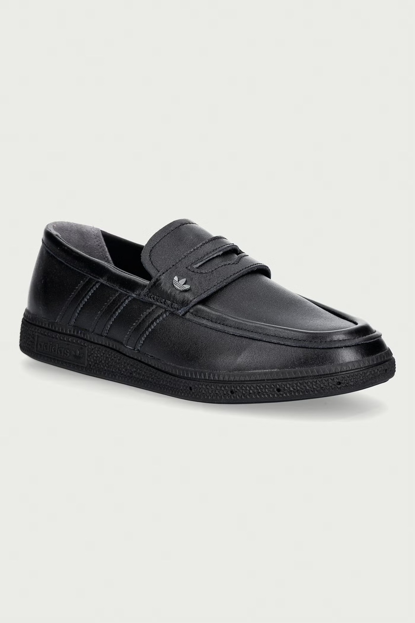 Clarks Originals leather loafers Wallabee Loafer men's black color