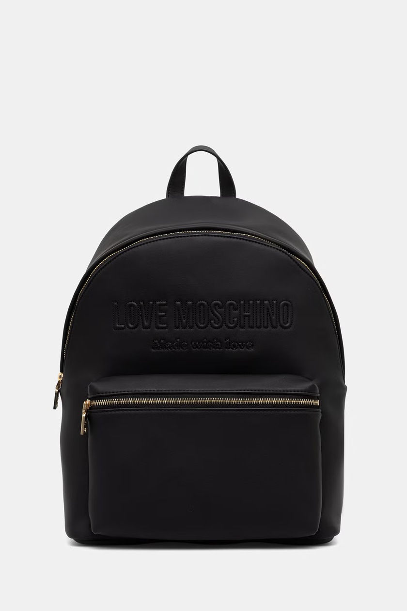 Love Moschino rucsac culoarea negru, mare, cu imprimeu