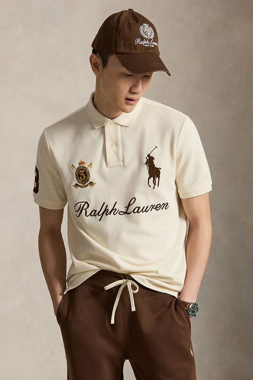 Polo Ralph Lauren cotton polo shirt beige color smooth 710968951