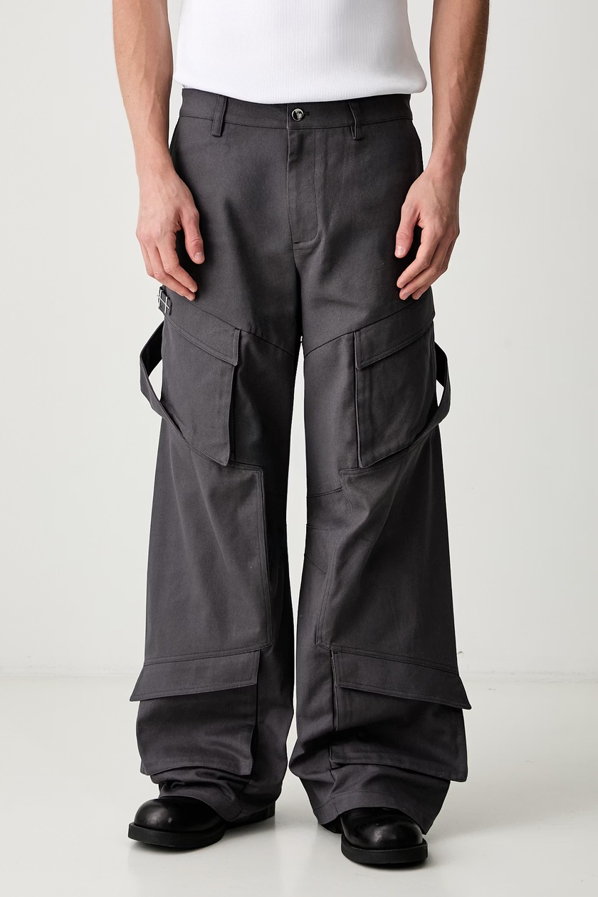 Rick Owens cotton trousers Geth Jeans gray color DU02D2351.MO at