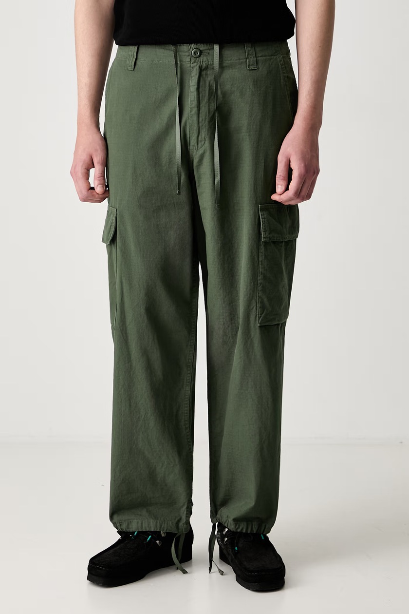 Vans cotton trousers Premium Standards Easy Trouser LX green color