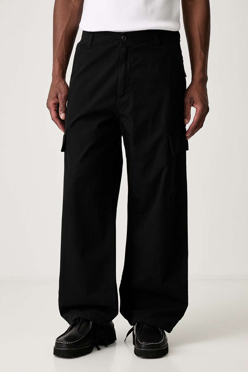 Nanga trousers Hinoc Ripstop Field Cargo Pants men's black color