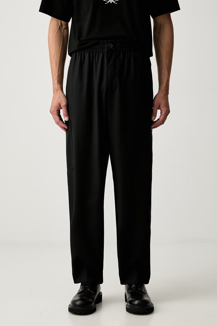 Kenzo wool trousers Pleated Tailored Pant black color FE65PA2149GE