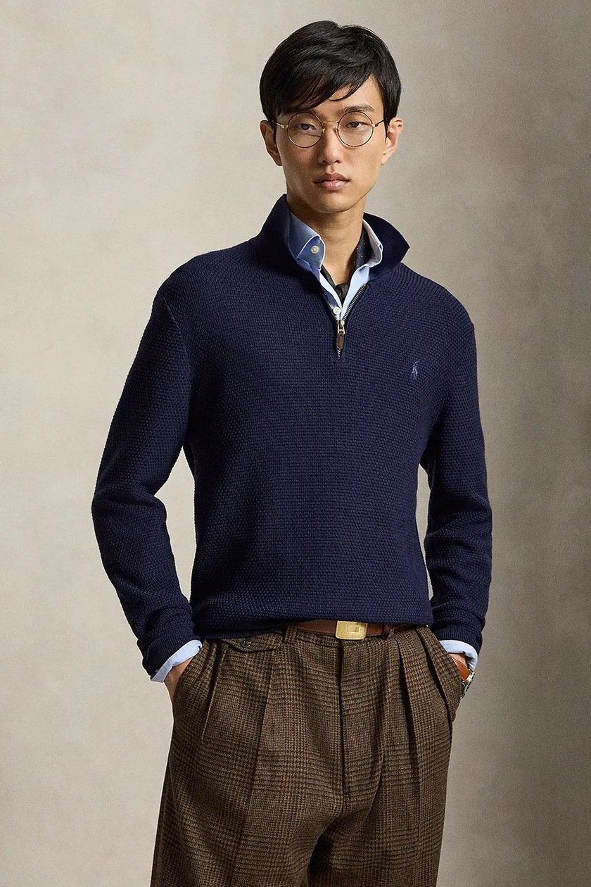 Polo Ralph Lauren wool blend jumper navy blue color 710974167 at