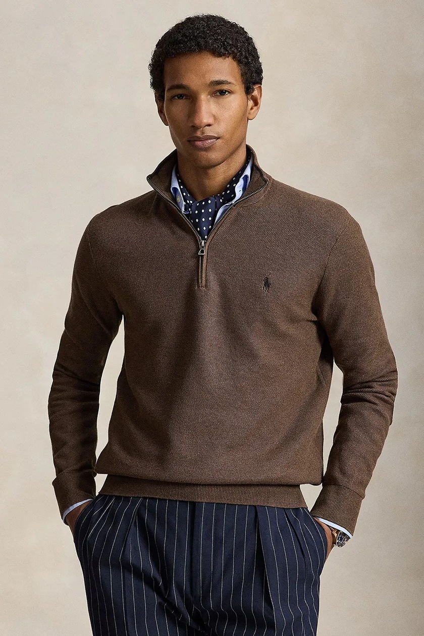 Polo Ralph Lauren sweater wool Men's brown 710876766 at PRM US