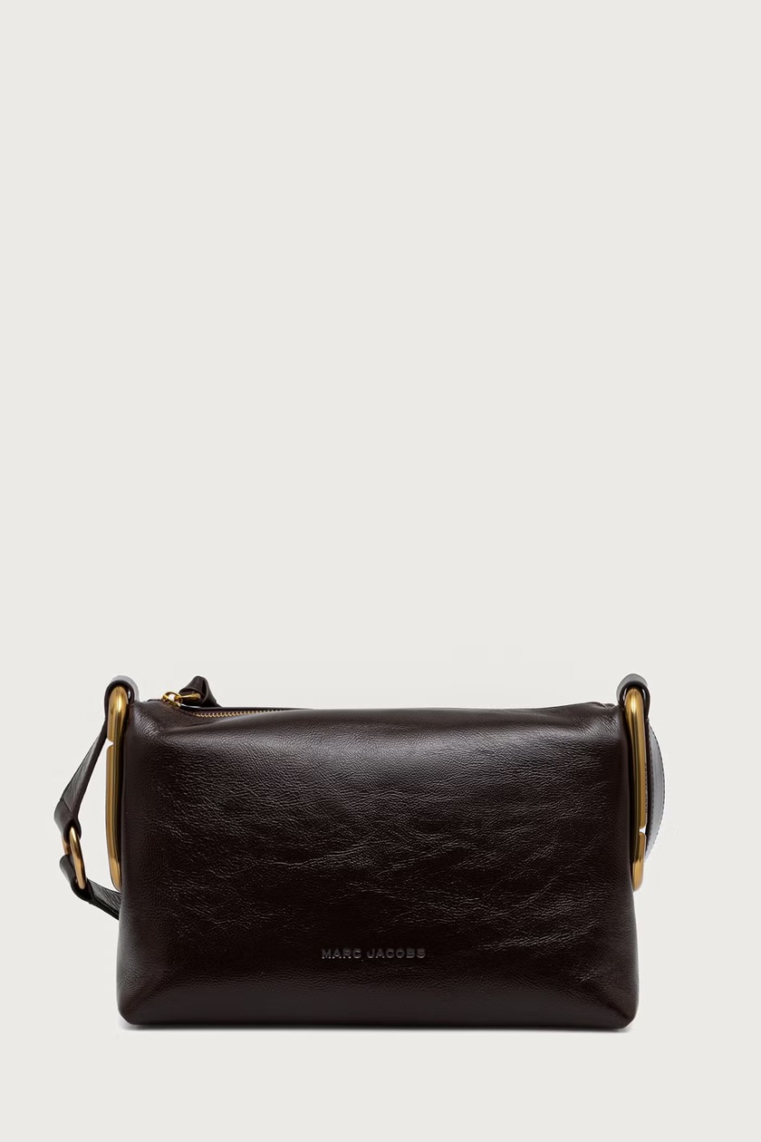 A.P.C. leather handbag sac virginie box brown color PXBRU.F67017