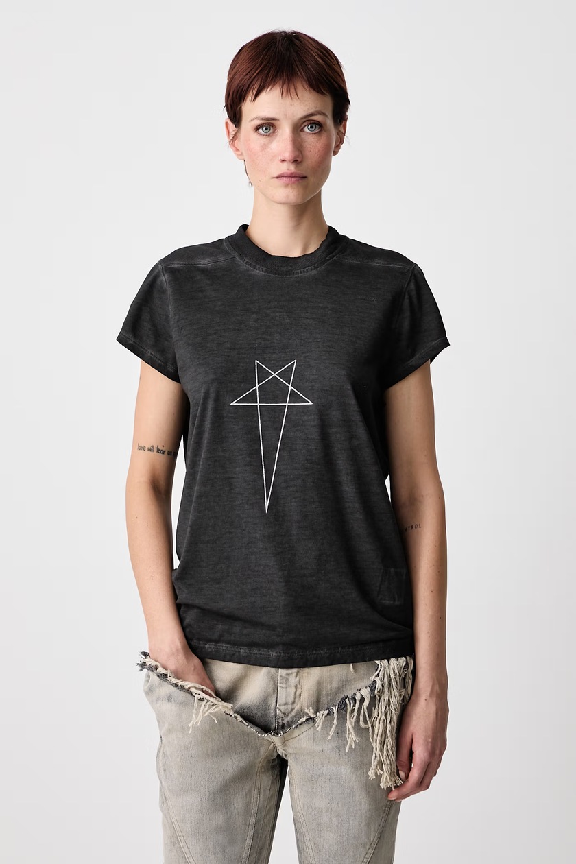 GANNI cotton t-shirt Basic Cotton Jersey Neon Kitty gray color