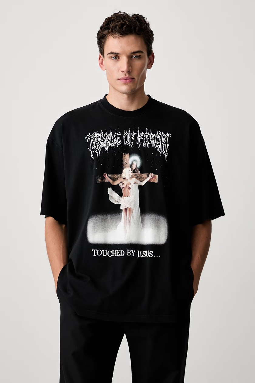 VETEMENTS cotton t-shirt Polizei Regular black color with a print
