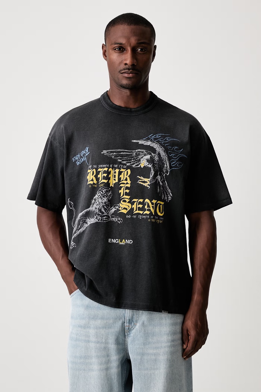 NEIGHBORHOOD t-shirt Tee SS-1 men's black color smooth 241PCNH