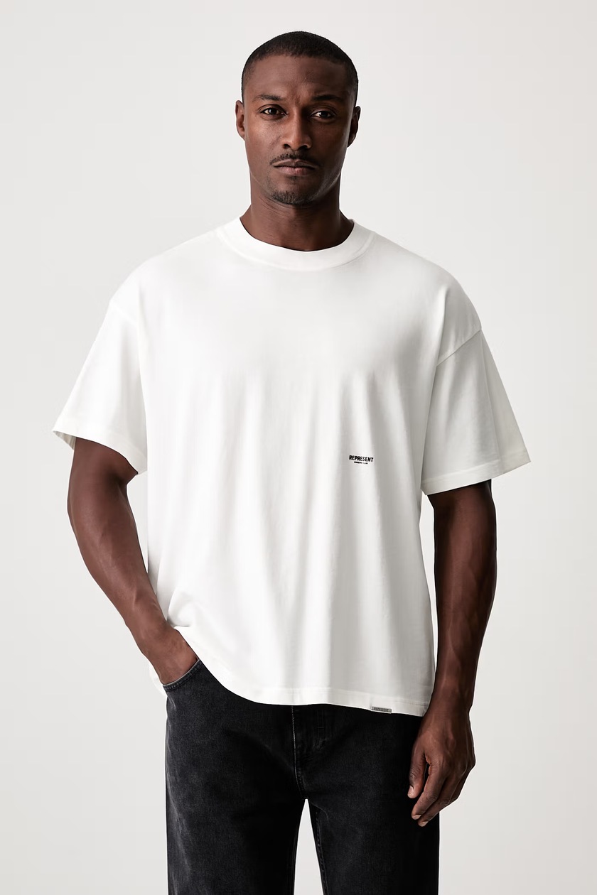 Marcelo Burlon cotton t-shirt Ama Over Tee men's white color with