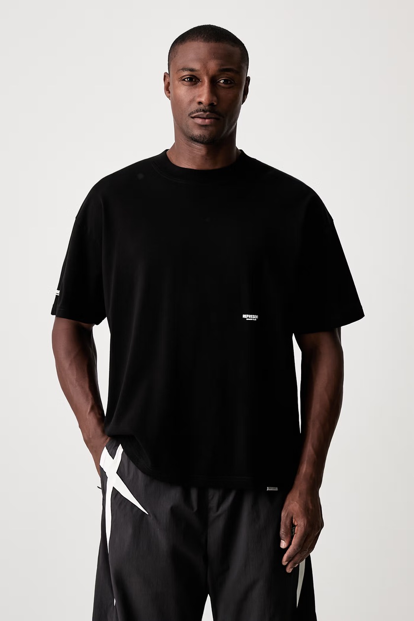 Y-3 t-shirt Vented Short Sleeve Tee men's black color smooth