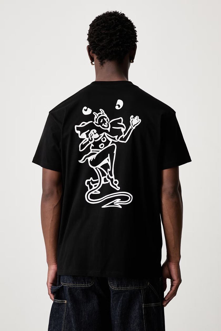 Carhartt WIP cotton t-shirt S/S Signature Script T-Shirt black