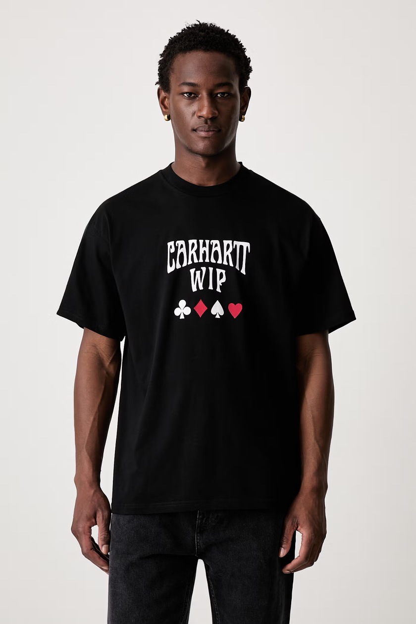 Carhartt WIP cotton t-shirt Greatest Hits men's black color with a