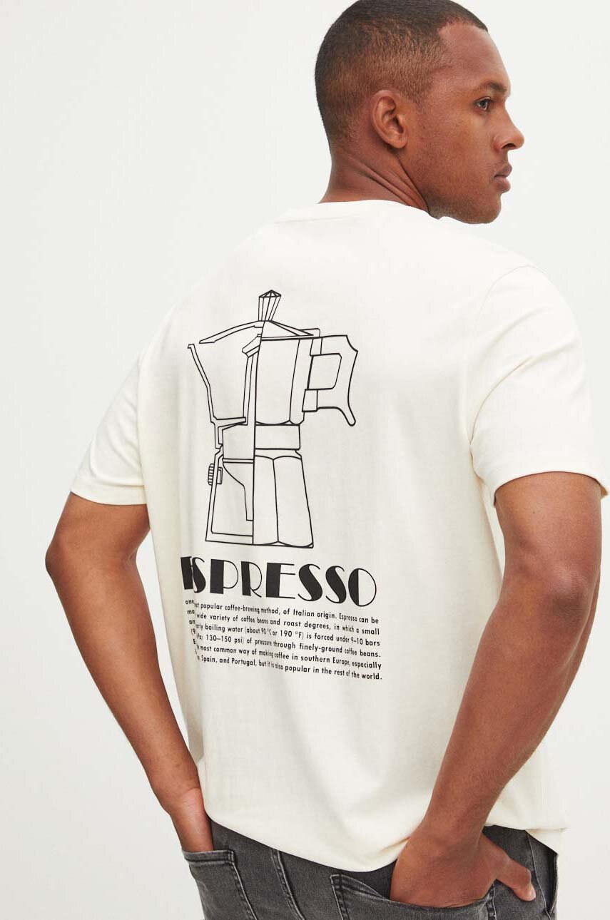 Medicine t shirt bawe niany kolor be owy z nadrukiem Answear