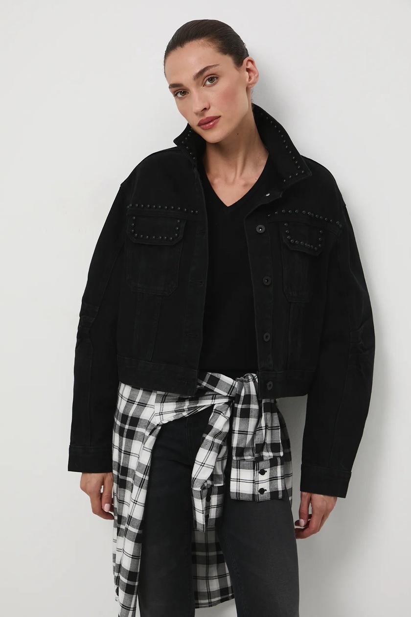 【maruꕤ︎︎·͜·】 Medicine kurtka damska kolor czarny przejściowa oversize