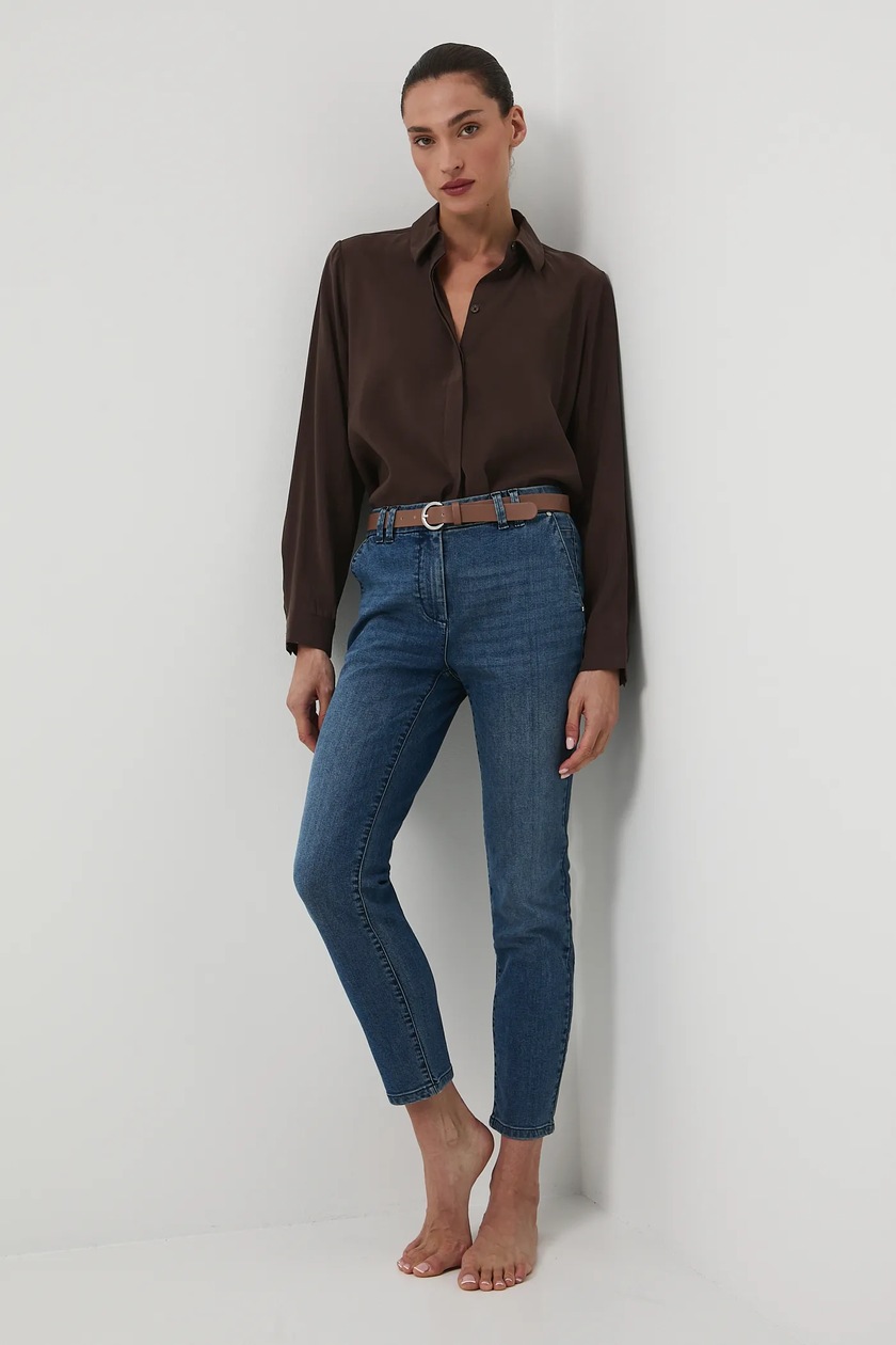 By Malene Birger jeansy Milium damskie high waist | Answear.com