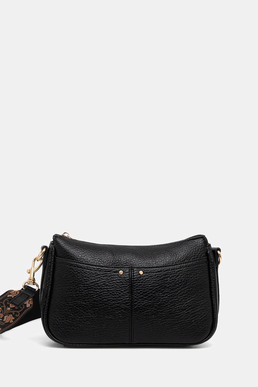 Torebka damska ze skóry ekologicznej w panterkę kolor czarny