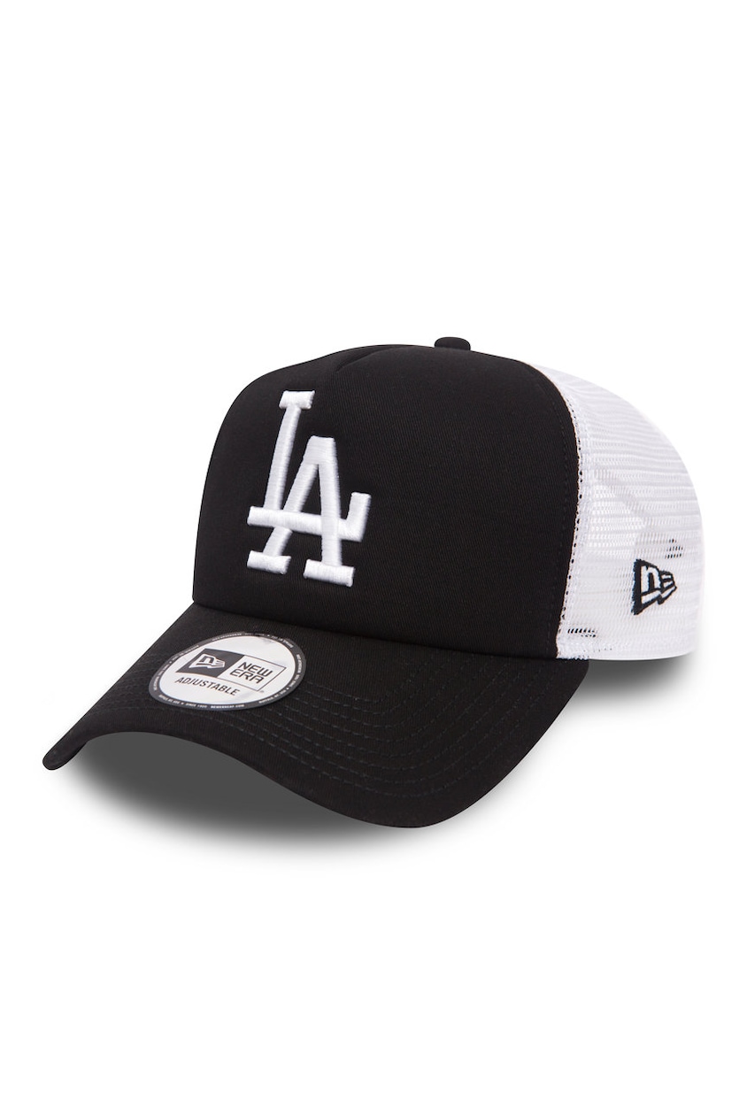 New Era LA Dodgers Clean A-Frame Trucker Cap Black Whte 11405498