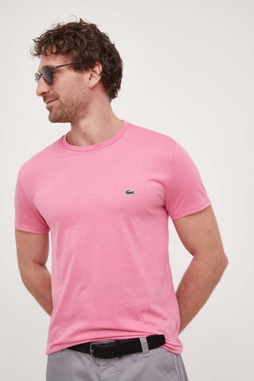 Lacoste cotton t shirt pink color buy on PRM