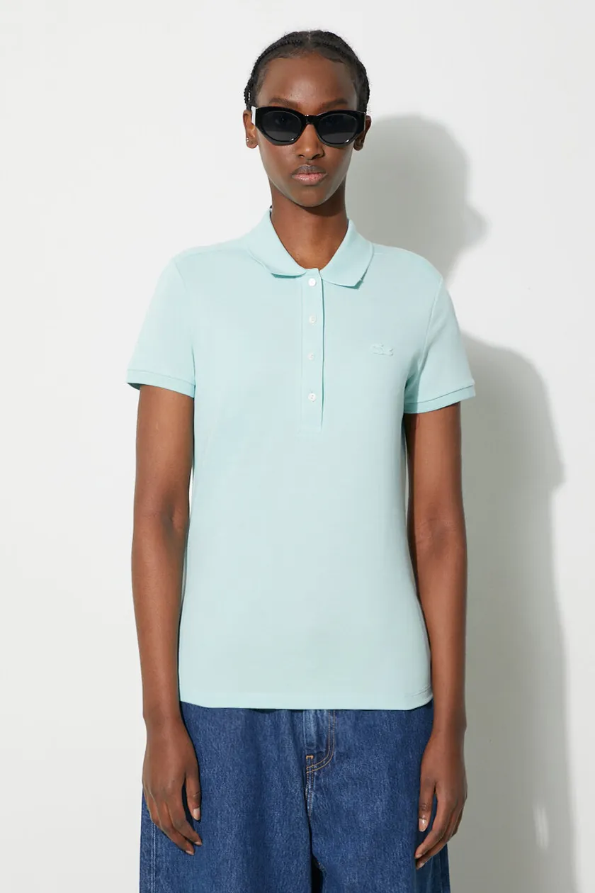 Lacoste polo shirt women's turquoise color | buy on PRM