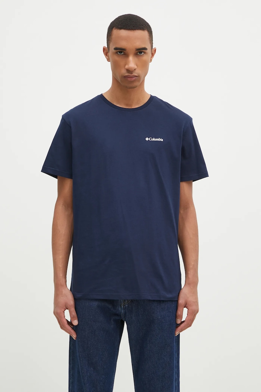 Columbia t-shirt men's navy blue color at PRM US Columbia t-shirt men's navy blue color at PRM US