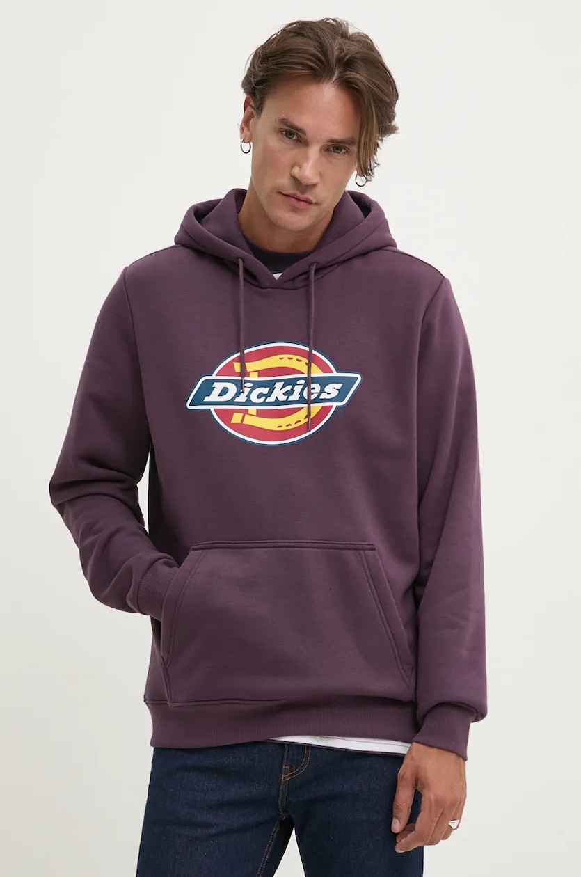 Dickies sweatshirt men s violet color hooded with a print at PRM US
