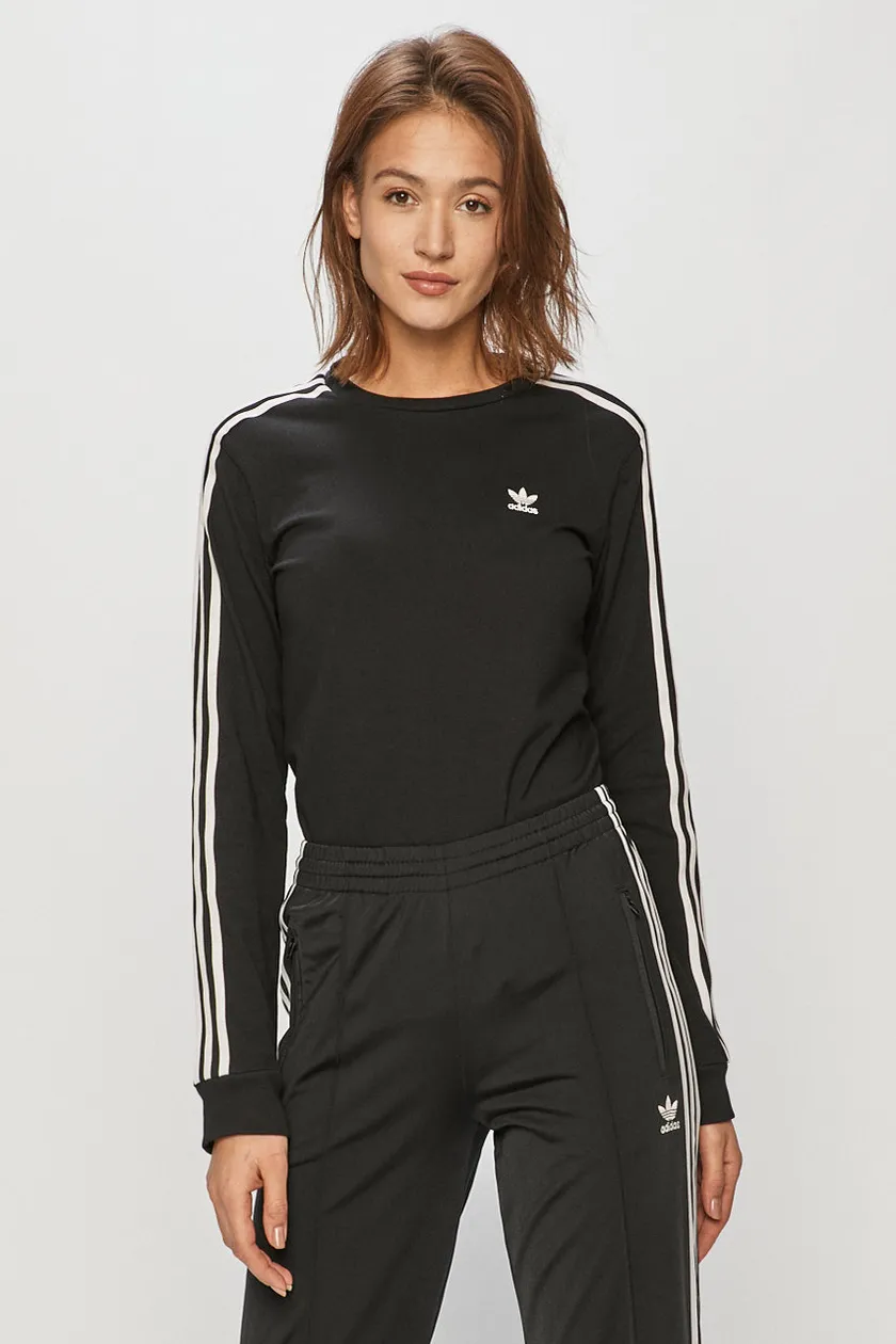 Adidas long sleeve hot sale top womens black